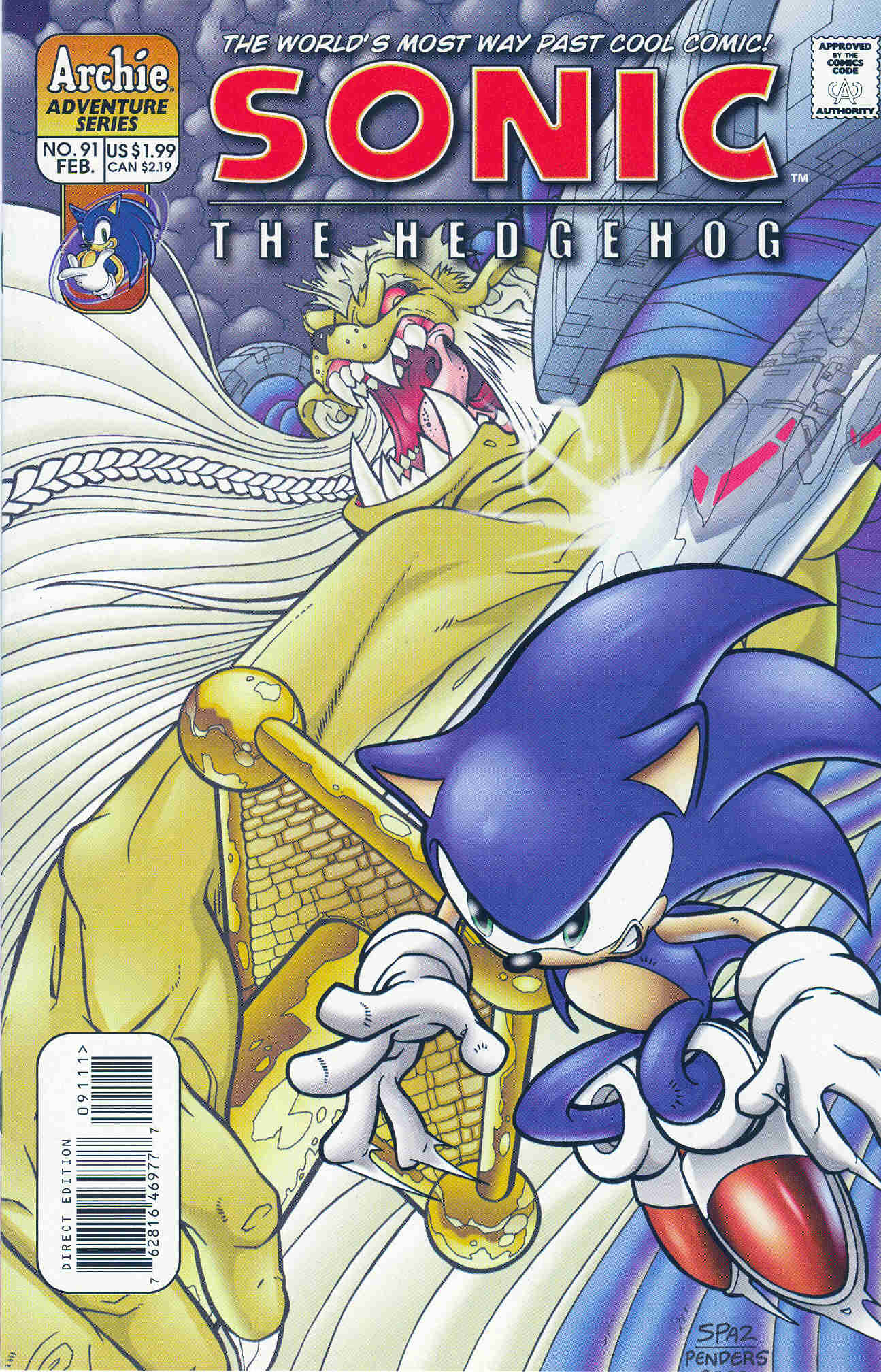 Sonic - Archie Adventure Series February 2001 Comic cover page